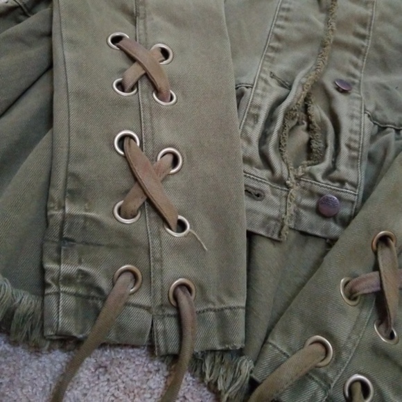NWT! FREE PEOPLE Size M Army Green Jacket - Picture 5 of 7